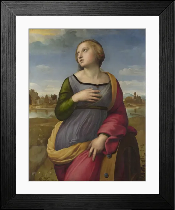 Framed Print : Saint Catherine of Alexandria, ca 1507. Artist: Raphael (1483-1520) Framed Print : Saint Catherine of Alexandria, ca 1507. Artist: Raphael (1483-1520)