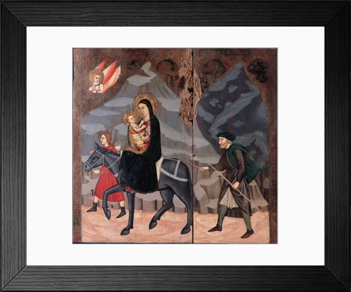 Framed Print : The Flight into Egypt, Second Half of 14th cen Artist: Maestro di Campli (active Mid of 16th cen. ) Framed Print : The Flight into Egypt, Second Half of 14th cen Artist: Maestro di Campli (active Mid of 16th cen. )