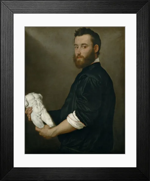 Framed Print : The Sculptor Alessandro Vittoria (1525-1608), ca 1552-1553. Artist: Moroni, Giovan Battista (1520 / 25-1578) Framed Print : The Sculptor Alessandro Vittoria (1525-1608), ca 1552-1553. Artist: Moroni, Giovan Battista (1520 / 25-1578)