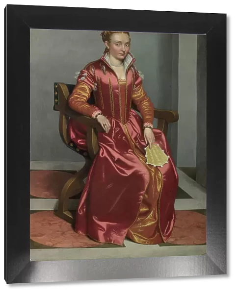 Portrait of a Lady (La Dama in Rosso), c. 1560. Artist: Moroni, Giovan Battista (1520  /  25-1578)