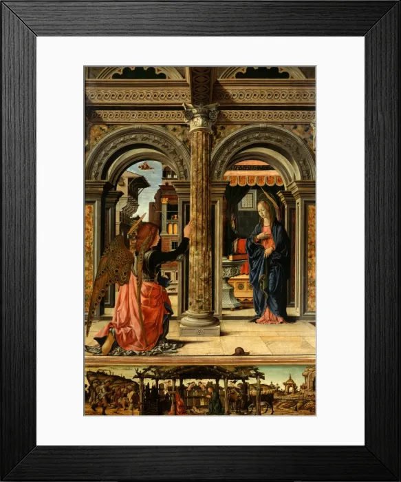 Framed Print : The Annunciation, 1470-1472. Artist: Del Cossa, Francesco (1436-1478) Framed Print : The Annunciation, 1470-1472. Artist: Del Cossa, Francesco (1436-1478)