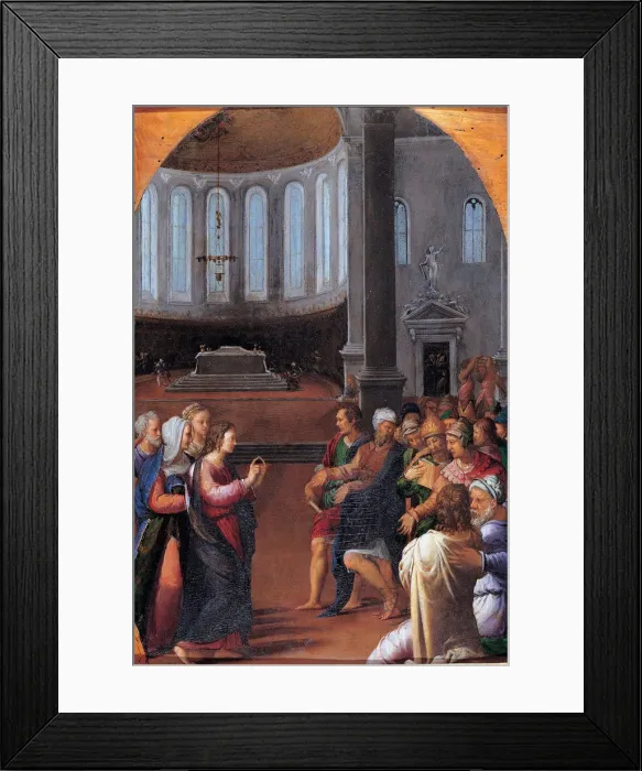 Framed Print : Christ among the Doctors, 1550. Artist: Filippi, Camillo (1500-1574) Framed Print : Christ among the Doctors, 1550. Artist: Filippi, Camillo (1500-1574)
