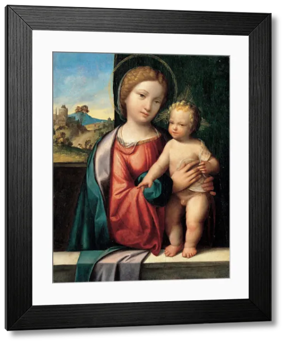 Framed Print : Madonna with the Child, 1512. Artist: Garofalo, Benvenuto Tisi da (1481-1559) Framed Print : Madonna with the Child, 1512. Artist: Garofalo, Benvenuto Tisi da (1481-1559)