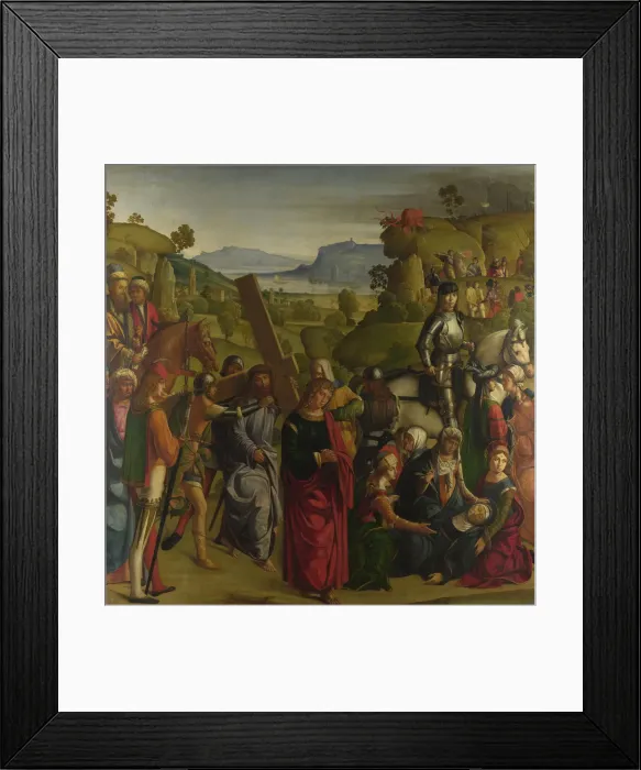 Framed Print : Christ carrying the Cross and the Virgin Mary Swooning, c. 1501. Artist: Boccaccino, Boccaccio (1468-1525)