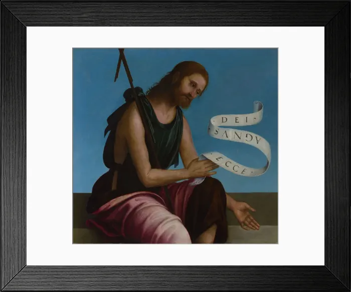 Framed Print : Saint John the Baptist (High Altarpiece, Oratory of S. Pietro in Vincoli), 1505. Artist: Costa, Lorenzo (1460-1535) Framed Print : Saint John the Baptist (High Altarpiece, Oratory of S. Pietro in Vincoli), 1505. Artist: Costa, Lorenzo (1460-1535)