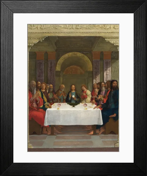Framed Print : The Institution of the Eucharist, c. 1490-1495. Artist: De Roberti, Ercole (c. 1450-1496) Framed Print : The Institution of the Eucharist, c. 1490-1495. Artist: De Roberti, Ercole (c. 1450-1496)
