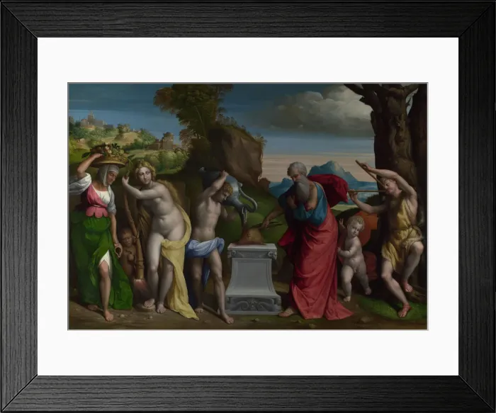 Framed Print : A Pagan Sacrifice, 1526. Artist: Garofalo, Benvenuto Tisi da (1481-1559) Framed Print : A Pagan Sacrifice, 1526. Artist: Garofalo, Benvenuto Tisi da (1481-1559)