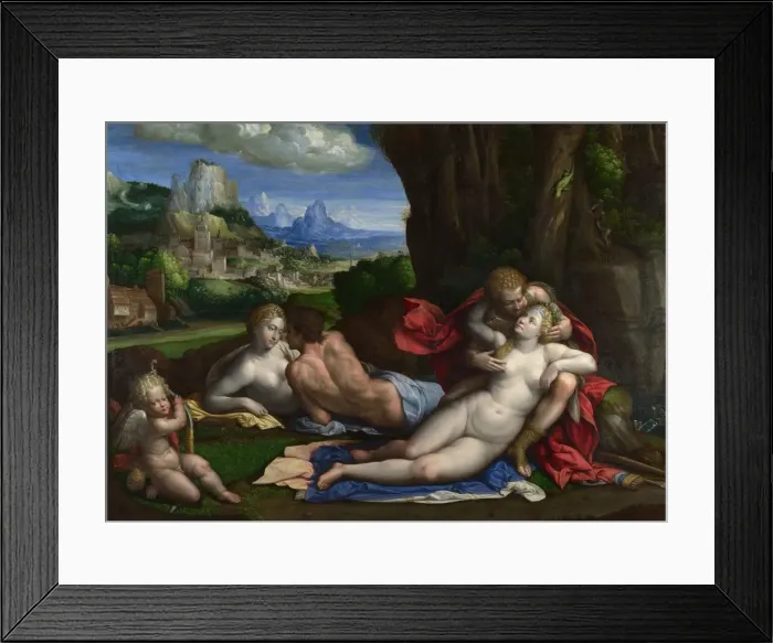 Framed Print : An Allegory of Love, c. 1527-1530. Artist: Garofalo, Benvenuto Tisi da (1481-1559) Framed Print : An Allegory of Love, c. 1527-1530. Artist: Garofalo, Benvenuto Tisi da (1481-1559)