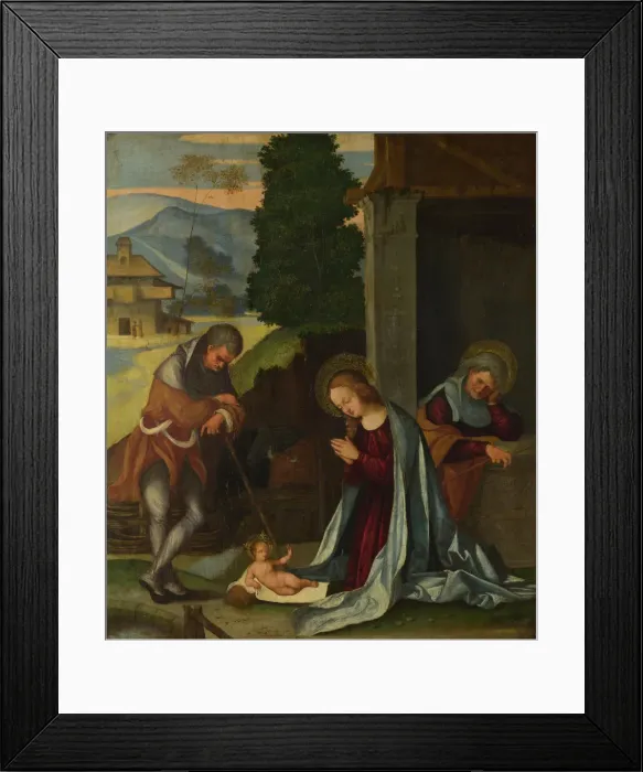 Framed Print : The Nativity, c. 1505. Artist: Mazzolino, Ludovico (1480-1528) Framed Print : The Nativity, c. 1505. Artist: Mazzolino, Ludovico (1480-1528)