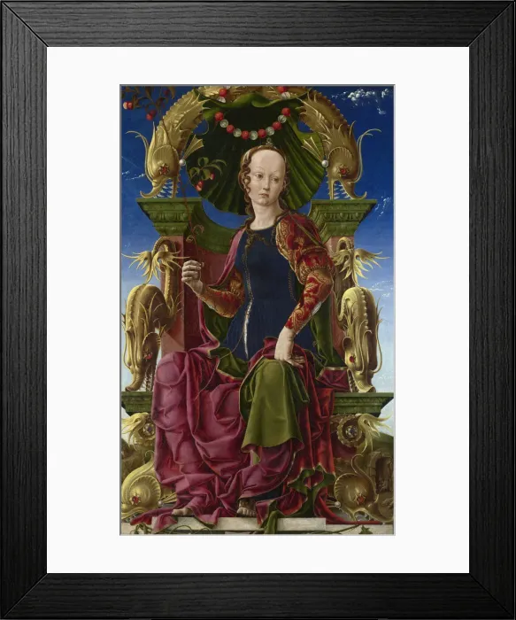 Framed Print : A Muse (Calliope), 1455-1460. Artist: Tura, Cosimo (before 1431-1495) Framed Print : A Muse (Calliope), 1455-1460. Artist: Tura, Cosimo (before 1431-1495)