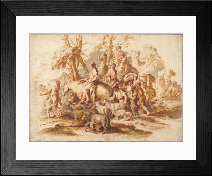 Framed Print : Jacobs Return, ca 1647-1651. Artist: Castiglione, Giovanni Benedetto (1610-1665) Framed Print : Jacobs Return, ca 1647-1651. Artist: Castiglione, Giovanni Benedetto (1610-1665)