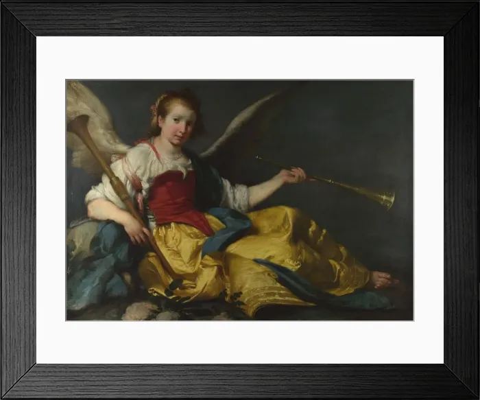 Framed Print : A Personification of Fame, c. 1635. Artist: Strozzi, Bernardo (1581-1644) Framed Print : A Personification of Fame, c. 1635. Artist: Strozzi, Bernardo (1581-1644)