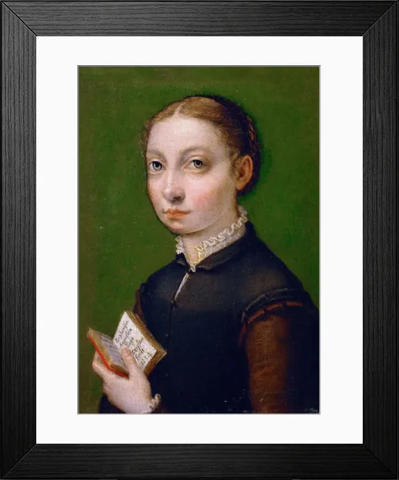 Framed Print : Self-Portrait, 1554. Artist: Anguissola, Sofonisba (ca. 1532-1625) Framed Print : Self-Portrait, 1554. Artist: Anguissola, Sofonisba (ca. 1532-1625)