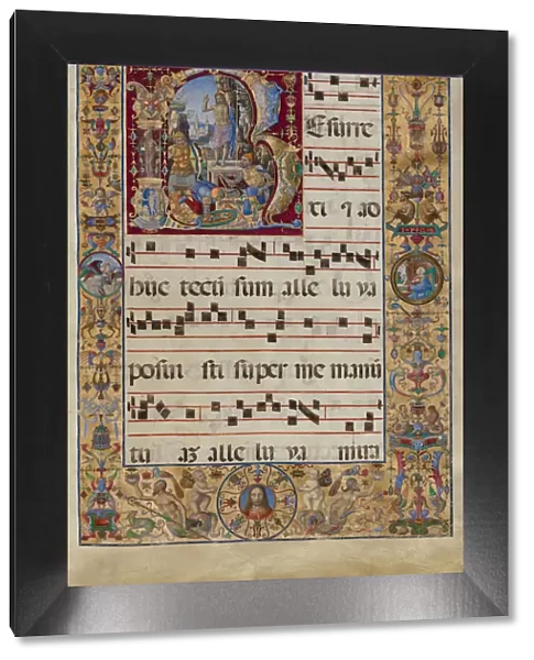 The Gradual. Initial R: The Resurrection, c. 1500. Artist: Antonio da Monza (active 1480-1505)