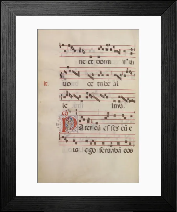 Framed Print : The Gradual. Initial P, c. 1500. Artist: Antonio da Monza (active 1480-1505) Framed Print : The Gradual. Initial P, c. 1500. Artist: Antonio da Monza (active 1480-1505)