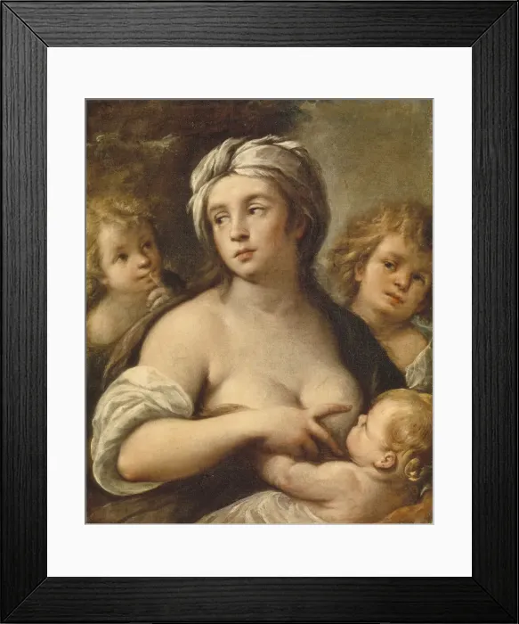 Framed Print : Allegory of Charity, 1650s. Artist: Nuvolone, Carlo Francesco (1609-1662) Framed Print : Allegory of Charity, 1650s. Artist: Nuvolone, Carlo Francesco (1609-1662)