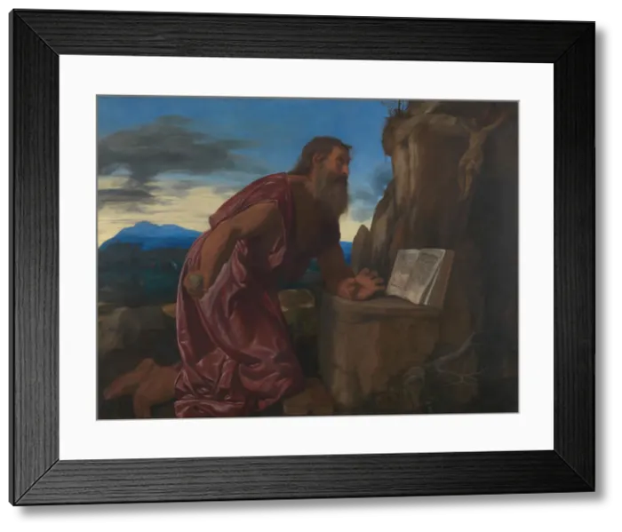 Framed Print : Saint Jerome, c. 1527-1530. Artist: Savoldo, Giovanni Girolamo (1480 / 85-1548) Framed Print : Saint Jerome, c. 1527-1530. Artist: Savoldo, Giovanni Girolamo (1480 / 85-1548)