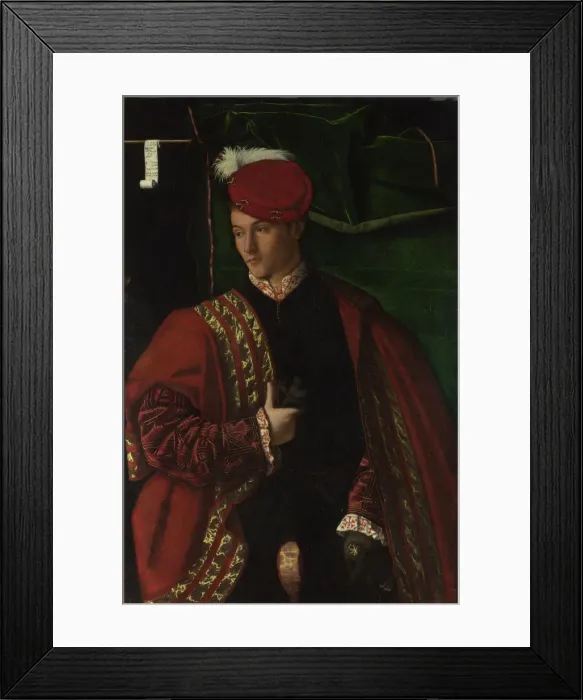 Framed Print : Lodovico Martinengo, 1530. Artist: Veneto, Bartolomeo (1502-1555) Framed Print : Lodovico Martinengo, 1530. Artist: Veneto, Bartolomeo (1502-1555)