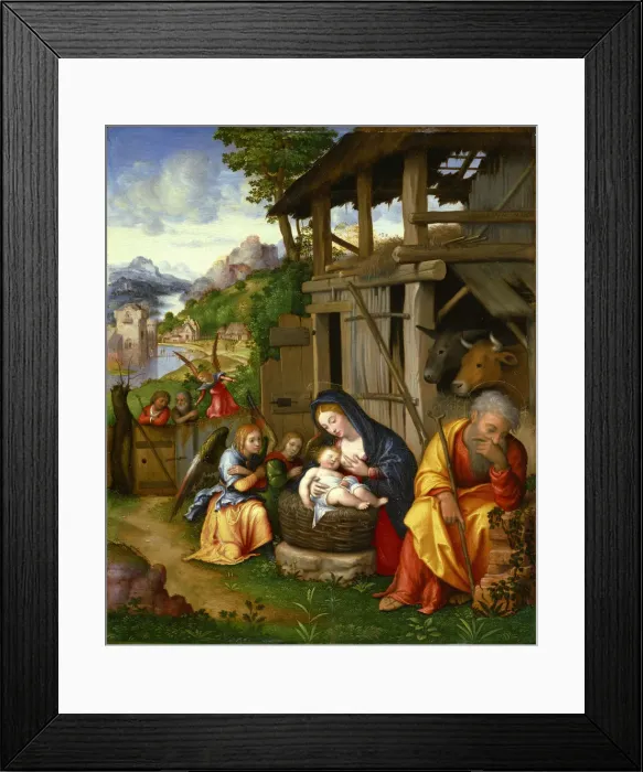 Framed Print : Nativity, ca 1515. Artist: Leonbruno, Lorenzo (1480-1537) Framed Print : Nativity, ca 1515. Artist: Leonbruno, Lorenzo (1480-1537)