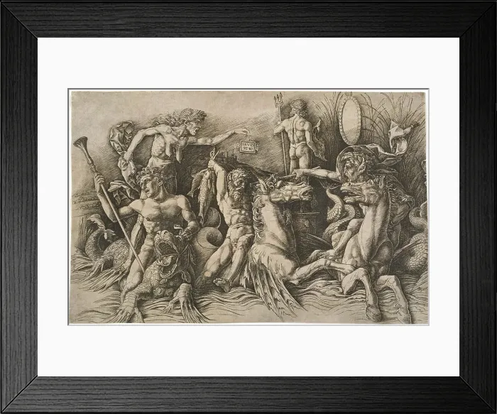 Framed Print : The Battle of the Sea Gods, ca 1475. Artist: Mantegna, Andrea (1431-1506) Framed Print : The Battle of the Sea Gods, ca 1475. Artist: Mantegna, Andrea (1431-1506)