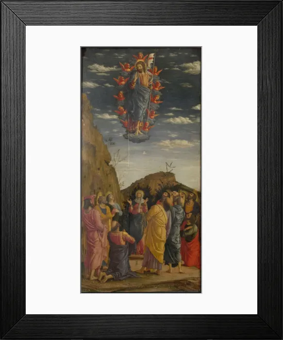 Framed Print : The Ascension (Trittico degli uffizi (Uffizi Tryptich), left panel), ca 1463-1464. Artist: Mantegna, Andrea (1431-1506) Framed Print : The Ascension (Trittico degli uffizi (Uffizi Tryptich), left panel), ca 1463-1464. Artist: Mantegna, Andrea (1431-1506)
