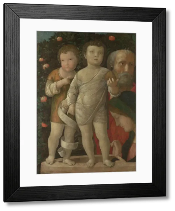 Framed Print : The Holy Family with Saint John, c. 1500. Artist: Mantegna, Andrea (1431-1506) Framed Print : The Holy Family with Saint John, c. 1500. Artist: Mantegna, Andrea (1431-1506)