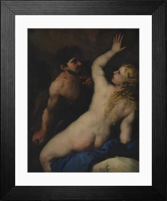 Framed Print : Tarquinius and Lucretia. Artist: Giordano, Luca (1632-1705) Framed Print : Tarquinius and Lucretia. Artist: Giordano, Luca (1632-1705)