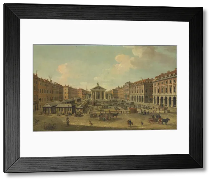 Framed Print : Four views of London: The Covent Garden. Artist: Joli, Antonio (1700-1777) Framed Print : Four views of London: The Covent Garden. Artist: Joli, Antonio (1700-1777)
