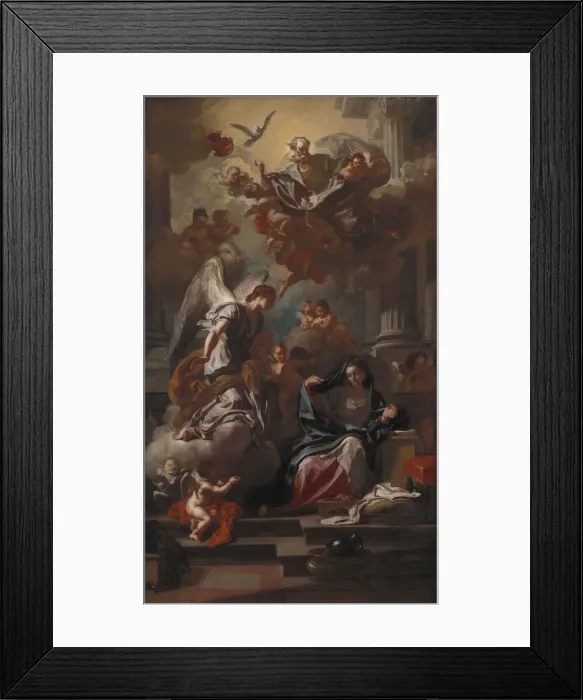 Framed Print : The Annunciation. Artist: Solimena, Francesco (1657-1747) Framed Print : The Annunciation. Artist: Solimena, Francesco (1657-1747)