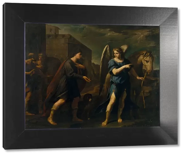 Tobias Meets the Archangel Raphael, c. 1640. Artist: Vaccaro, Andrea (1604-1670)