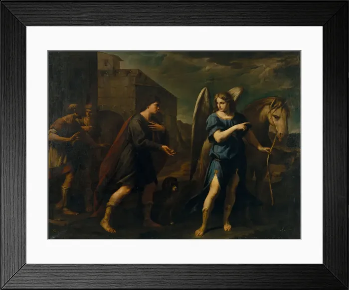 Framed Print : Tobias Meets the Archangel Raphael, c. 1640. Artist: Vaccaro, Andrea (1604-1670) Framed Print : Tobias Meets the Archangel Raphael, c. 1640. Artist: Vaccaro, Andrea (1604-1670)