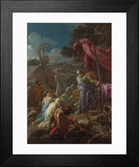 Framed Print : The Brazen Serpent, 1744. Artist: Giaquinto, Corrado (1703-1766) Framed Print : The Brazen Serpent, 1744. Artist: Giaquinto, Corrado (1703-1766)
