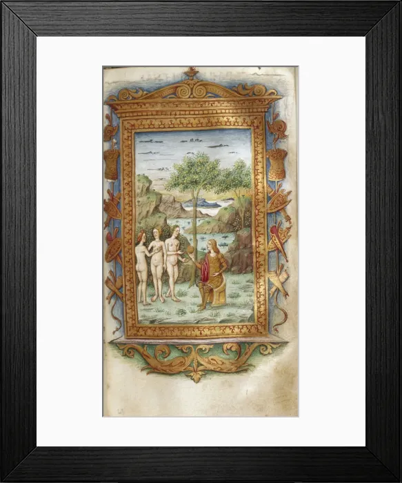 Framed Print : The Judgement of Paris, 1485-1499. Artist: Majorana, Cristoforo (active ca. 1480-1494) Framed Print : The Judgement of Paris, 1485-1499. Artist: Majorana, Cristoforo (active ca. 1480-1494)