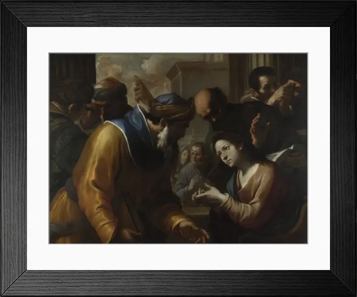 Framed Print : Christ disputing with the Doctors, 1660s. Artist: Preti, Gregorio (1603-1672)