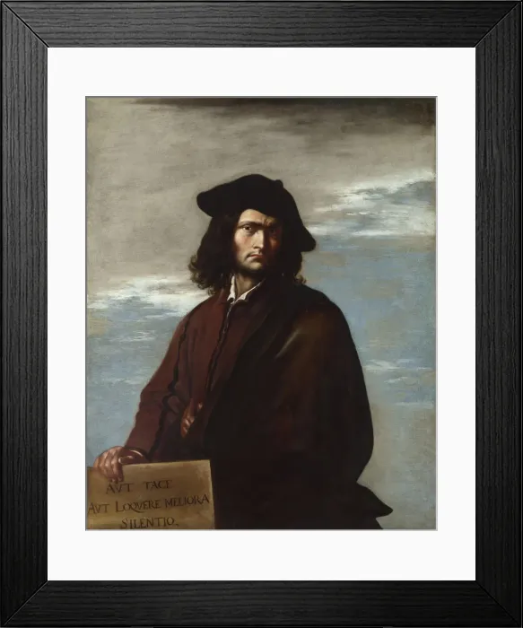 Framed Print : Philosophy (Self-Portrait), c. 1645. Artist: Rosa, Salvatore (1615-1673) Framed Print : Philosophy (Self-Portrait), c. 1645. Artist: Rosa, Salvatore (1615-1673)