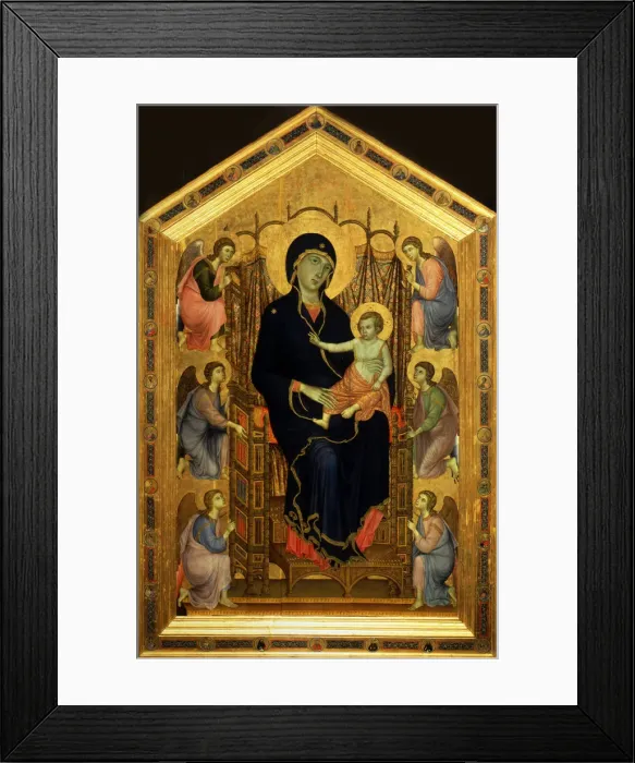 Framed Print : The Rucellai Madonna, ca 1285-1286. Artist: Duccio di Buoninsegna (ca 1255-1319) Framed Print : The Rucellai Madonna, ca 1285-1286. Artist: Duccio di Buoninsegna (ca 1255-1319)