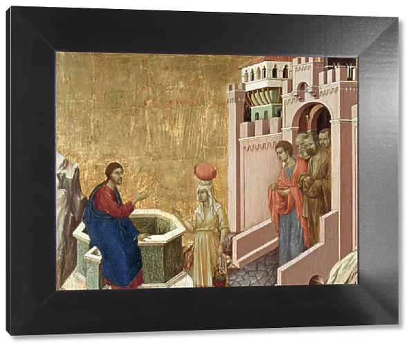 Christ and the Samaritan Woman, ca 1310. Artist: Duccio di Buoninsegna (ca 1255-1319)