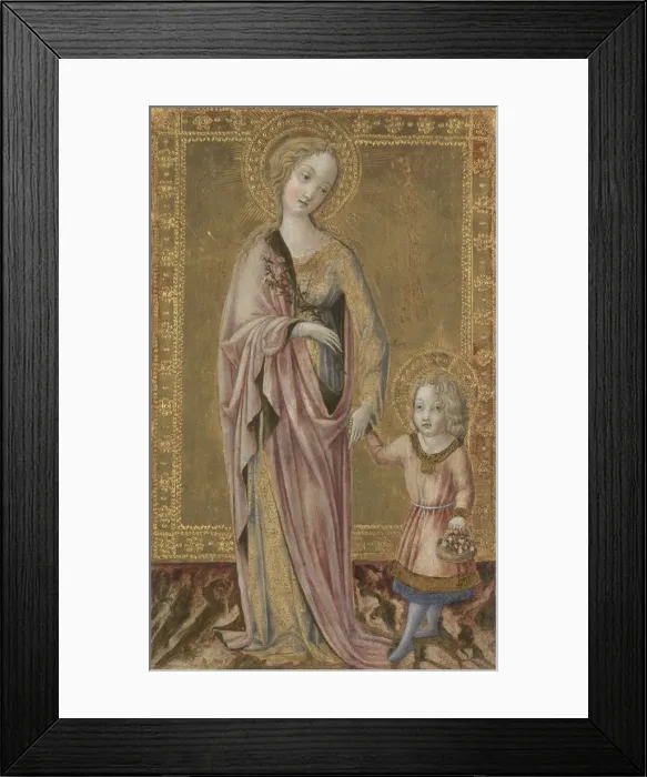 Framed Print : Saint Dorothy and the Infant Christ, ca 1460. Artist: Francesco di Giorgio Martini (1439-1501) Framed Print : Saint Dorothy and the Infant Christ, ca 1460. Artist: Francesco di Giorgio Martini (1439-1501)