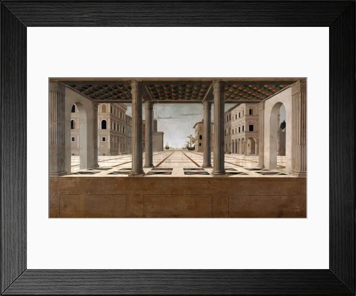 Framed Print : Architectural Veduta, c. 1490. Artist: Giorgio Martini, Francesco di (1439-1501) Framed Print : Architectural Veduta, c. 1490. Artist: Giorgio Martini, Francesco di (1439-1501)