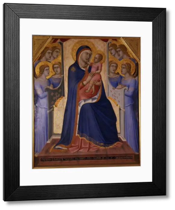 Framed Print : Madonna and Child Enthroned with Angels, 1340. Artist: Lorenzetti, Pietro (ca 1300-ca 1348) Framed Print : Madonna and Child Enthroned with Angels, 1340. Artist: Lorenzetti, Pietro (ca 1300-ca 1348)