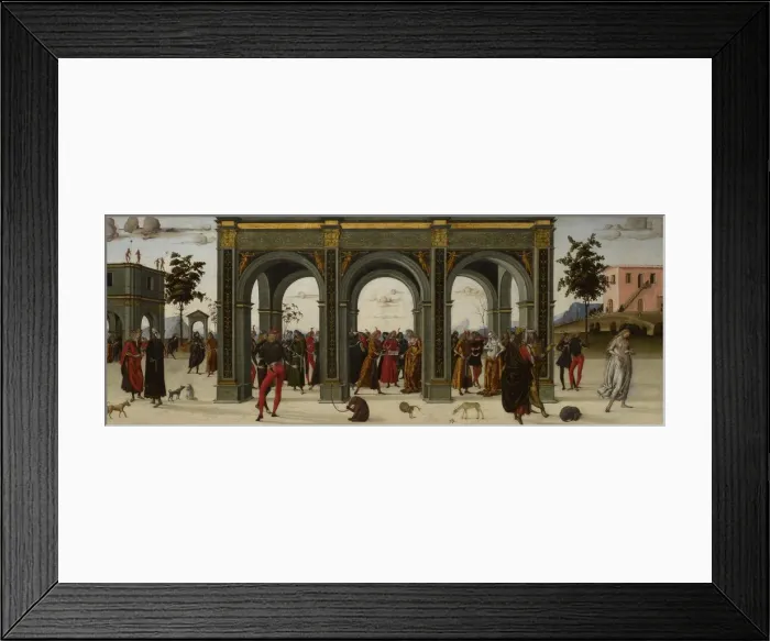 Framed Print : The Story of Griselda. Part II: Exile, c. 1490-1495. Artist: Master of the Story of Griselda (active End of 15th cen. ) Framed Print : The Story of Griselda. Part II: Exile, c. 1490-1495. Artist: Master of the Story of Griselda (active End of 15th cen. )