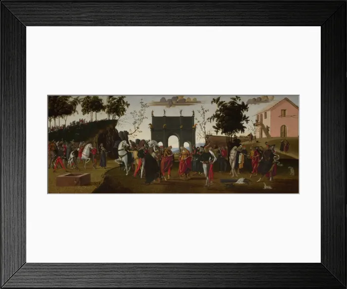 Framed Print : The Story of Griselda. Part I: Marriage, c. 1490-1495. Artist: Master of the Story of Griselda (active End of 15th cen. ) Framed Print : The Story of Griselda. Part I: Marriage, c. 1490-1495. Artist: Master of the Story of Griselda (active End of 15th cen. )