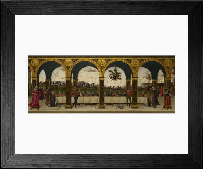 Framed Print : The Story of Griselda. Part III: Reunion, c. 1490-1495. Artist: Master of the Story of Griselda (active End of 15th cen. ) Framed Print : The Story of Griselda. Part III: Reunion, c. 1490-1495. Artist: Master of the Story of Griselda (active End of 15th cen. )