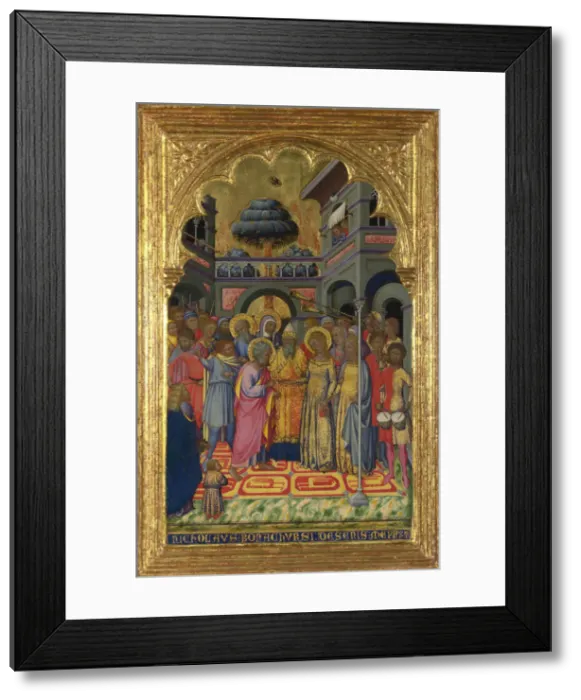 Framed Print : The Marriage of the Virgin, ca 1380. Artist: Niccolo di Bonaccorso (active 1370-1388) Framed Print : The Marriage of the Virgin, ca 1380. Artist: Niccolo di Bonaccorso (active 1370-1388)