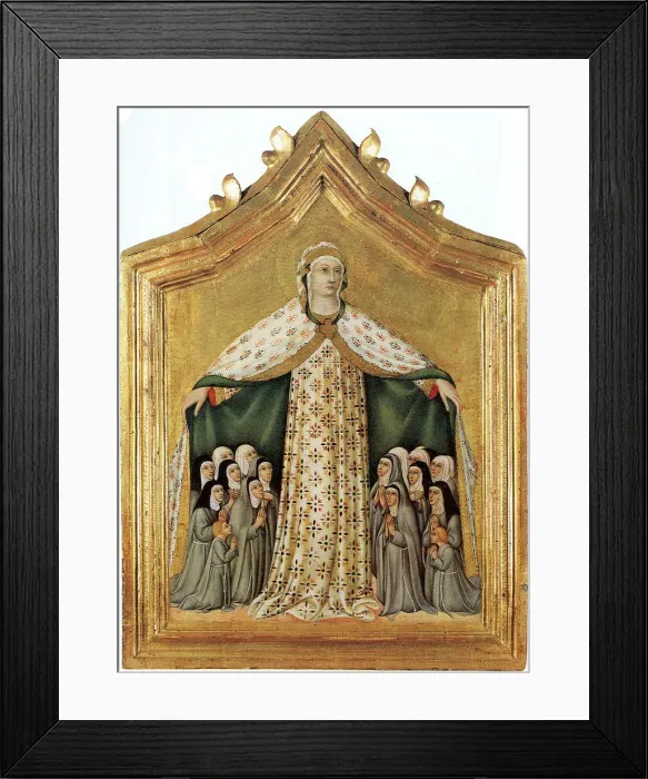 Framed Print : Madonna della Misericordia (Madonna of Mercy), 1440s. Artist: Sano di Pietro (1406-1481) Framed Print : Madonna della Misericordia (Madonna of Mercy), 1440s. Artist: Sano di Pietro (1406-1481)