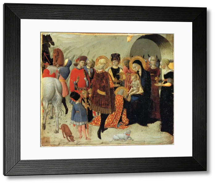 Framed Print : The Adoration of the Magi, ca 1435. Artist: Sassetta (1392-1450) Framed Print : The Adoration of the Magi, ca 1435. Artist: Sassetta (1392-1450)