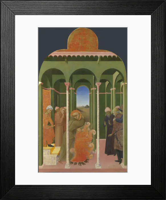 Framed Print : Saint Francis before the Sultan (From Borgo del Santo Sepolcro Altarpiece), 1437-1444. Artist: Sassetta (1392-1450)