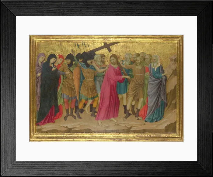 Framed Print : The Way to Calvary (From the Basilica of Santa Croce, Florence), c. 1324-1325. Artist: Ugolino di Nerio (ca 1280-1349) Framed Print : The Way to Calvary (From the Basilica of Santa Croce, Florence), c. 1324-1325. Artist: Ugolino di Nerio (ca 1280-1349)