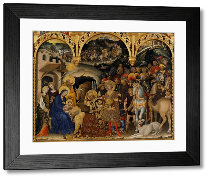 Framed Print : The Adoration of the Magi, 1423. Artist: Gentile da Fabriano (ca 1370-1427) Framed Print : The Adoration of the Magi, 1423. Artist: Gentile da Fabriano (ca 1370-1427)