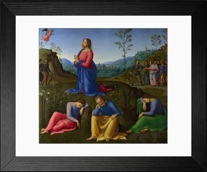 Framed Print : The Agony in the Garden, c. 1502-1503. Artist: Lo Spagna, (Giovanni di Pietro) (1450-1528) Framed Print : The Agony in the Garden, c. 1502-1503. Artist: Lo Spagna, (Giovanni di Pietro) (1450-1528)